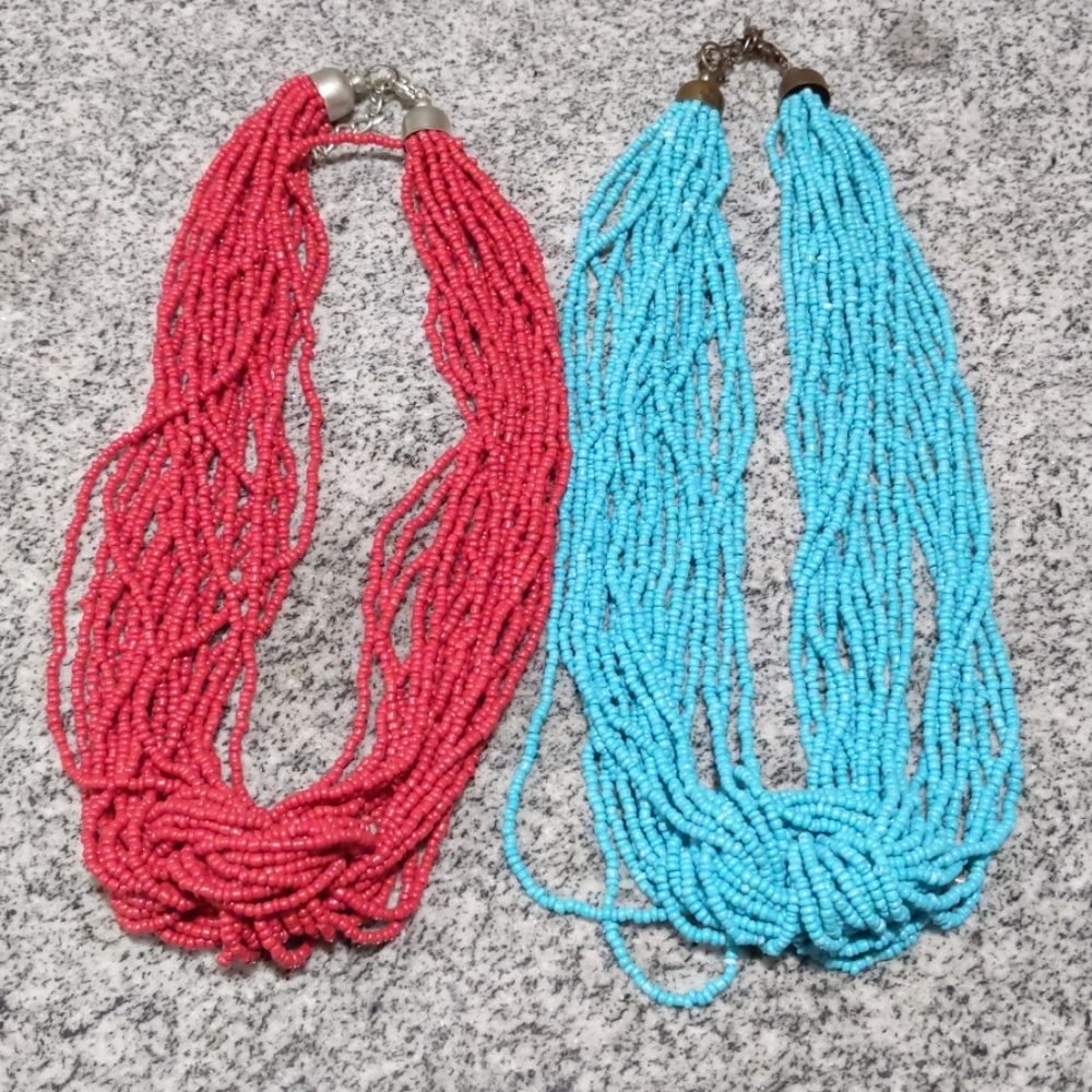 Vintage Multi Strand Bead Necklaces